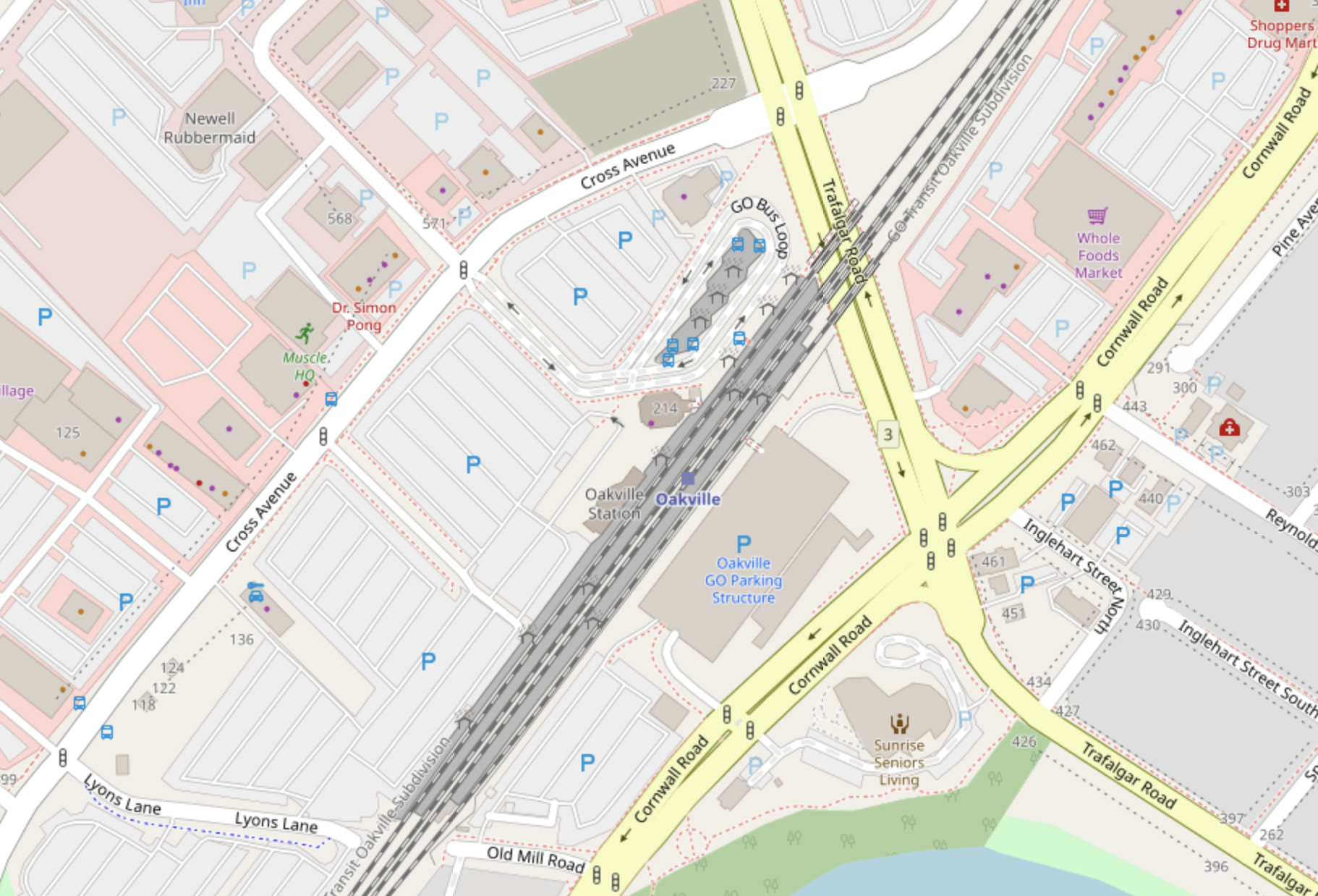 Oakville GO Station | Openstreetmap